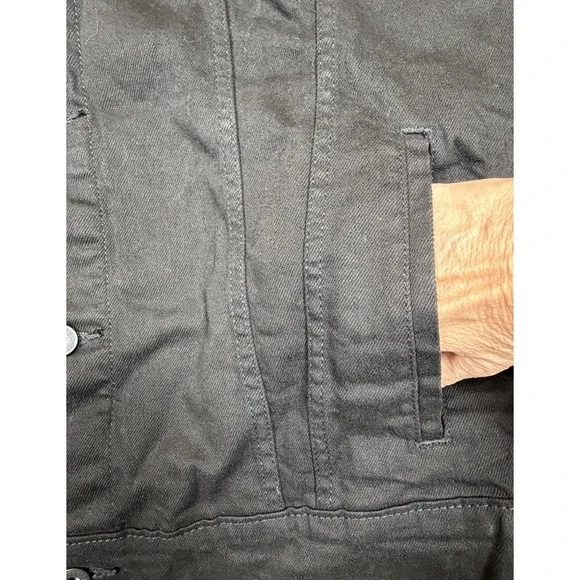 Levi's Mens Button Front Cotton Denim Trucker Jean Jacket Color Black XXL2XL